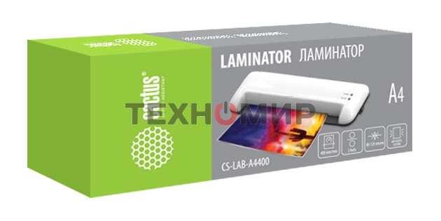 Ламинатор Cactus CS-LAB-A4400 A4 (80-125мкм) 40 см/мин (2 вал.) лам.фото