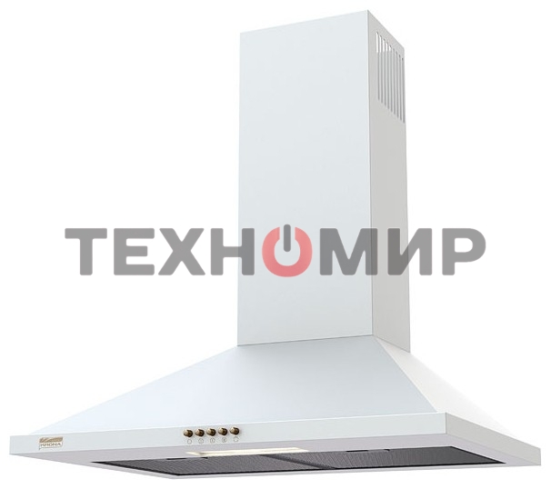 Вытяжка каминная KRONA Bella 600 White PB белый, 60 см, 550 куб. м/ч, 56 дБ