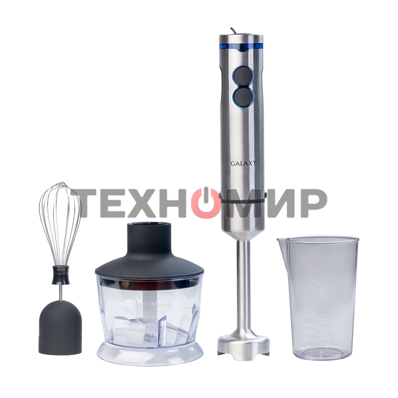 Блендер погружной Galaxy Line GL 2128, серебристый с черным, 800 Вт