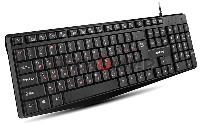 Клавиатура Sven KB-S305 проводная, USB Type-A, чёрный