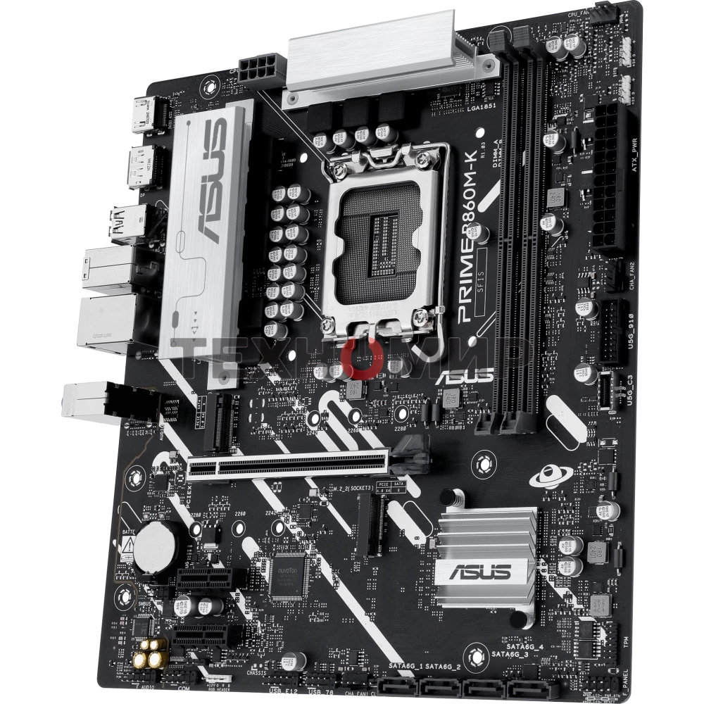 Материнская плата ASUS PRIME B860M-K, LGA 1851, Intel B860, 2xDDR5, 4xSATA, 2xM.2, 1xPCIe 4.0 x16, 2xPCIe 4.0 x1, 1xHDMI, 1xDP, 1x 2.5Gb LAN, 1xUSB-A 10Gbps, 3xUSB-A 5Gbps, 3xUSB-A 2.0, 3x3.5 мм, 7.1, mATX