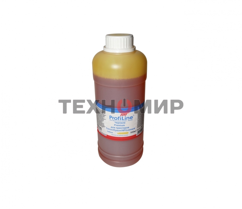 Чернила ProfiLine Premium для принтеров Canon/Epson/HP/Lexmark Yellow 500 мл водн