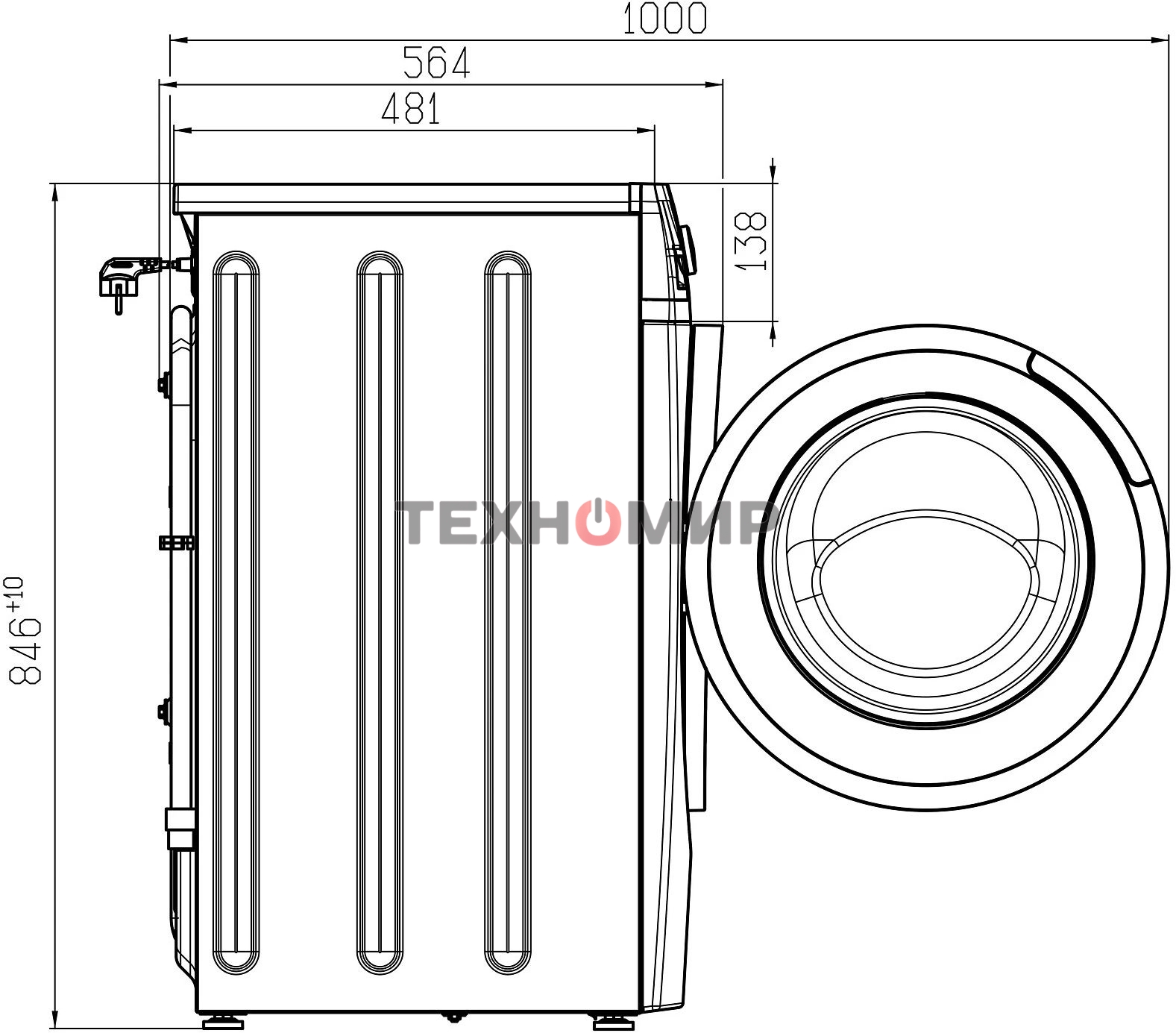 Стиральная машина Atlant СМА 80С1213-01 белый, загрузка фронтальная 8 кг, 1200 об/мин., класс: А+++