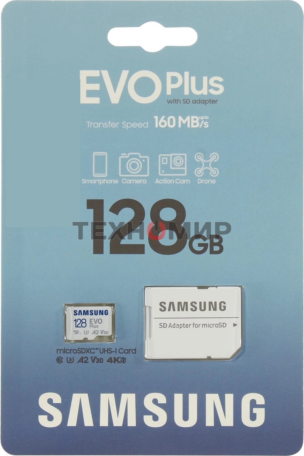 Флеш карта Samsung MICRO SDXC EVO+ 128Gb V10 W/A MB-MC128SA/EU