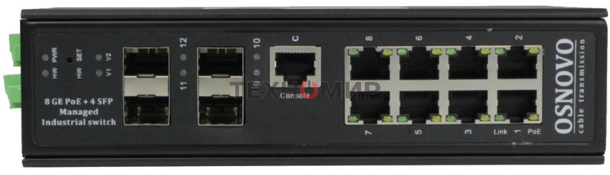 Коммутатор Osnovo SW-80804/ILS SW-80804/ILS(PORT 90W,300W) управляемый