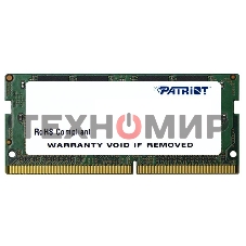 Оперативная память Patriot Signature, DDR4, 16GB (1x16 GB), 2666 MHz, CL19, SO-DIMM