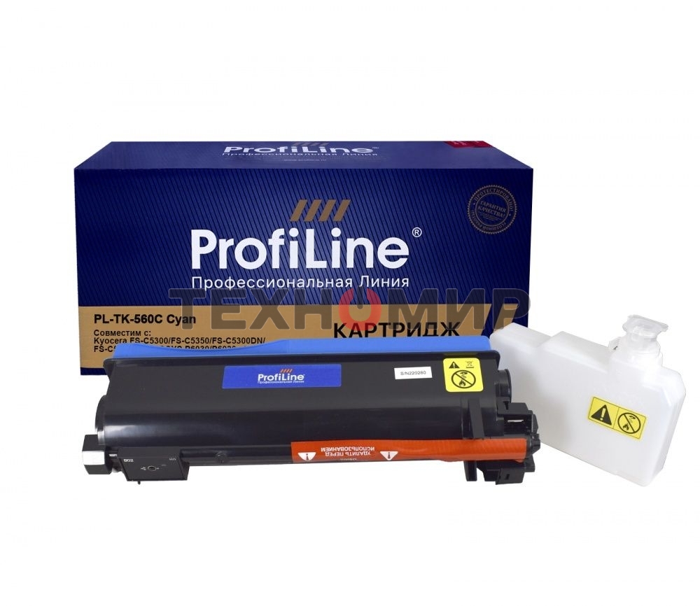 Картридж лазерный ProfiLine PL-TK-560C для принтера Kyocera FS-C 5300DN/5350DN/ECOSYS P6030cdn 12000 копий голубой
