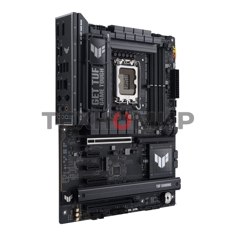 Материнская плата ASUS TUF GAMING Z890-PLUS WIFI, LGA 1851, Intel Z890, 4xDDR5, 4xSATA, 4xM.2, 1xPCIe 5.0 x16, 1xPCIe 4.0 x4, 1xDP, 1xHDMI, 1xUSB-C 3.2 Gen 2x2, 1xUSB-C Thunderbolt 4, 1x 2.5Gb LAN, 3xUSB-A 3.2 Gen 1, 3xUSB-A 3.2 Gen 2, 5x3.5 мм, 1xWi-Fi 7