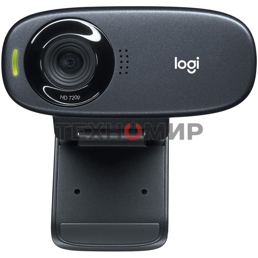 Веб-камера Logitech C310 HD 1280x720, 30 кадр/с, USB Type-A, микрофон (шумоподавление), автоосвещение, универсальное крепление