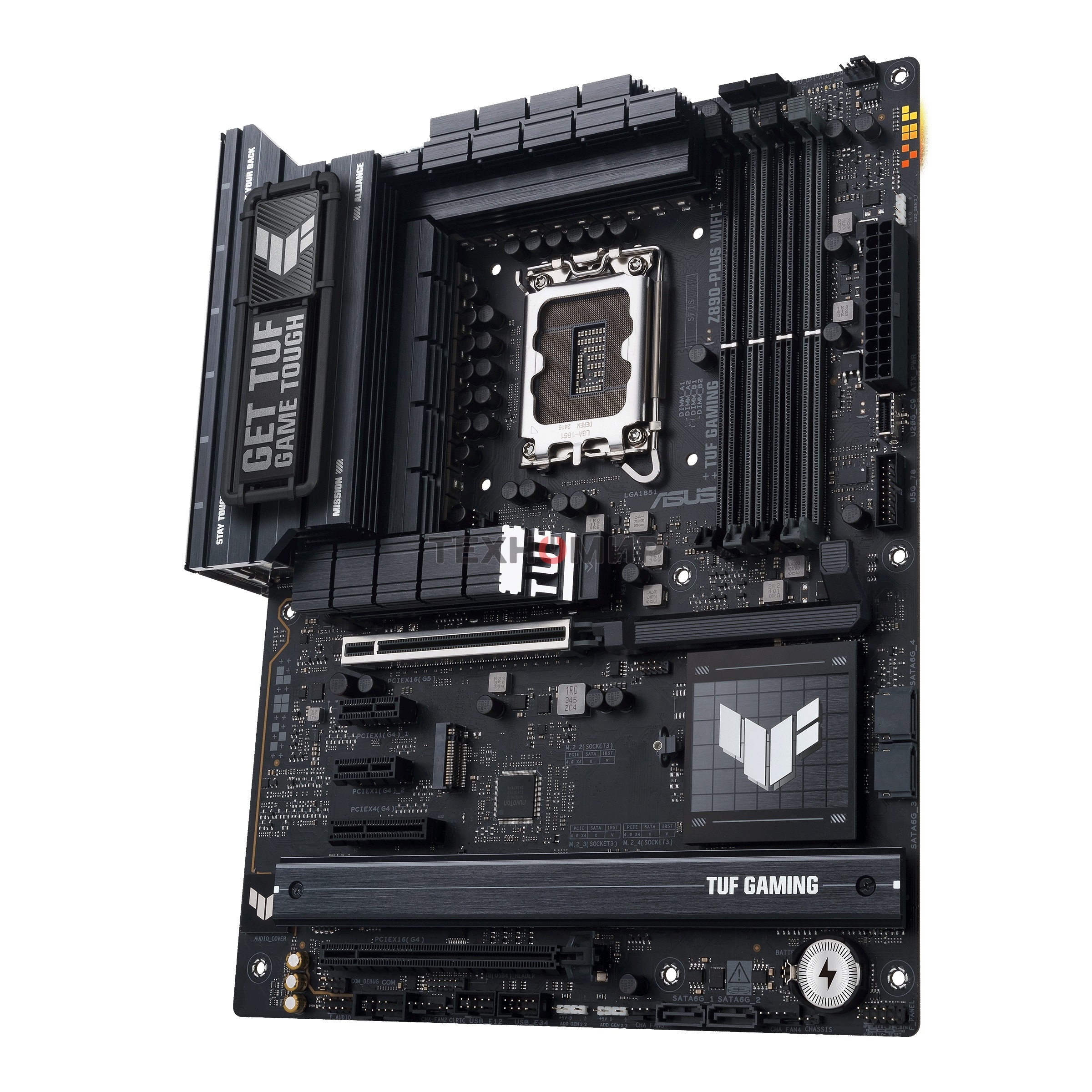 Материнская плата ASUS TUF GAMING Z890-PLUS WIFI, LGA 1851, Intel Z890, 4xDDR5, 4xSATA, 4xM.2, 1xPCIe 5.0 x16, 1xPCIe 4.0 x4, 1xDP, 1xHDMI, 1xUSB-C 3.2 Gen 2x2, 1xUSB-C Thunderbolt 4, 1x 2.5Gb LAN, 3xUSB-A 3.2 Gen 1, 3xUSB-A 3.2 Gen 2, 5x3.5 мм, 1xWi-Fi 7