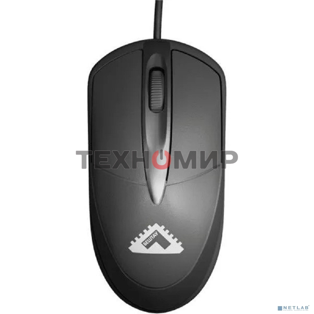 Мышь проводная БЕШТАУ М100РУ черный, 1200 dpi, USB, кнопки - 3