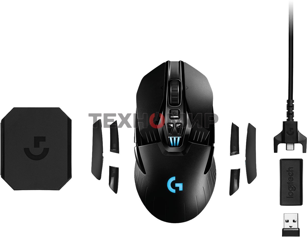Мышь беспроводная Logitech G903 LIGHTSPEED черный, 25600 dpi, радиоканал, USB, кнопки - 11