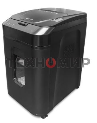 Шредер ГЕЛЕОС АП40-4, DIN P-4 (4 ур-нь секр.), фрагмент 3,9х12мм, АВТОПОДАЧА 170 лист (70г/м2), пл.карты/скрепки/скобы, 37 литров