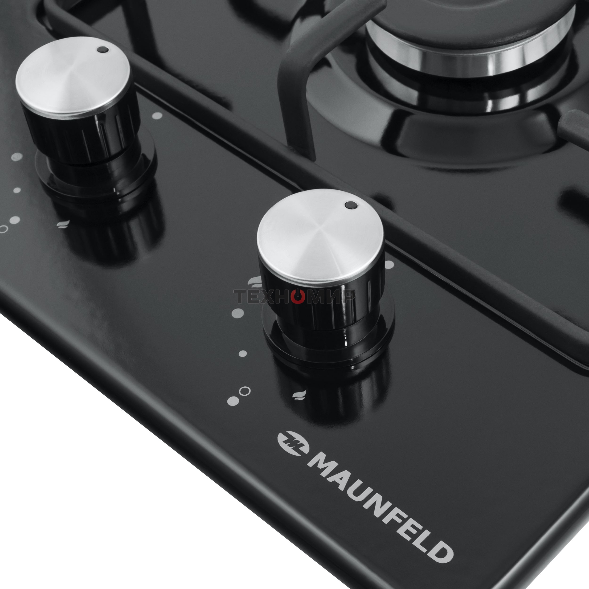 Газовая варочная панель Maunfeld EGHE.32.3EB/G, 2 конфорки, эмалированная сталь, черный