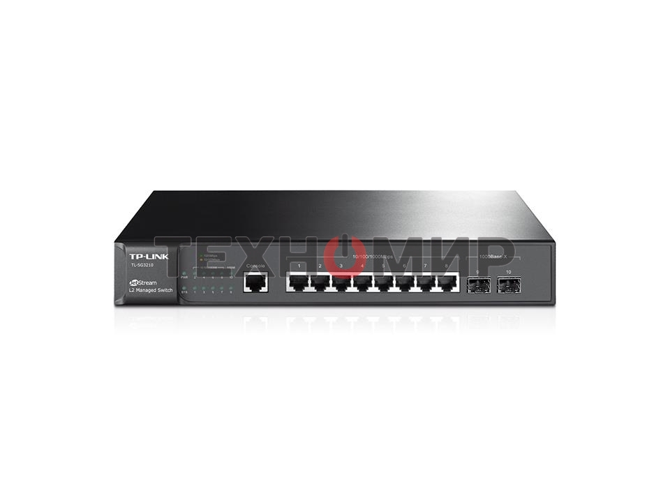 Коммутатор TP-Link SMB TL-SG3210 JetStream 8-Port Gigabit L2 Lite Managed Switch with 2 SFP Slots