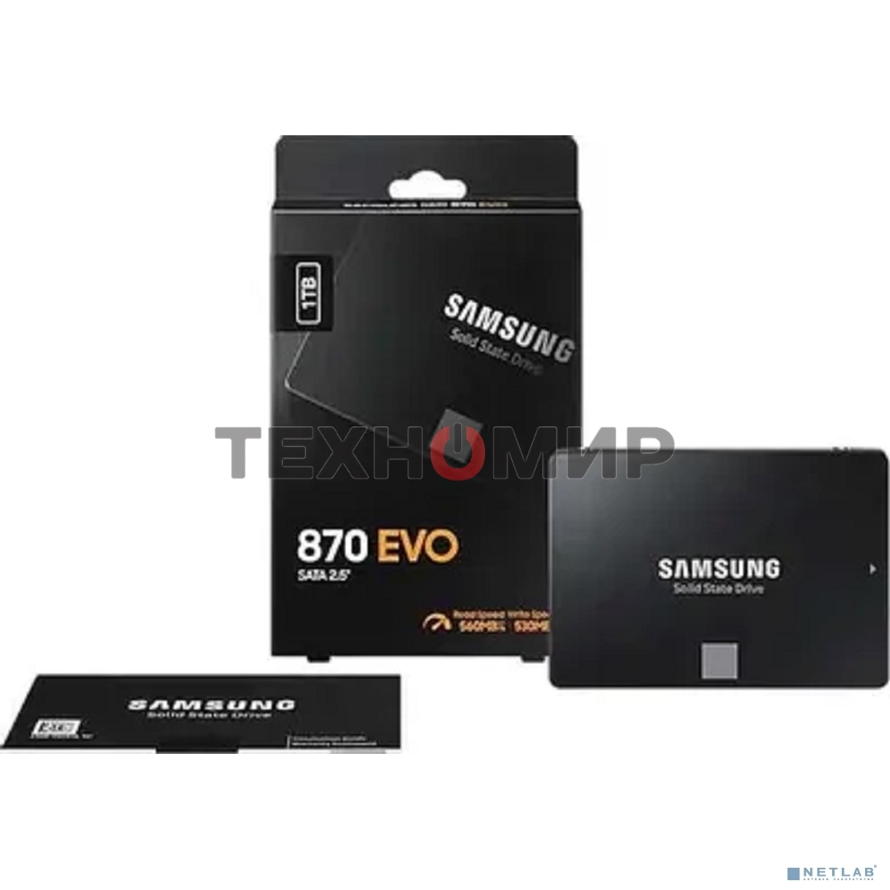 Накопитель SSD Samsung 870 EVO, 1Tb, SATA III, 2.5