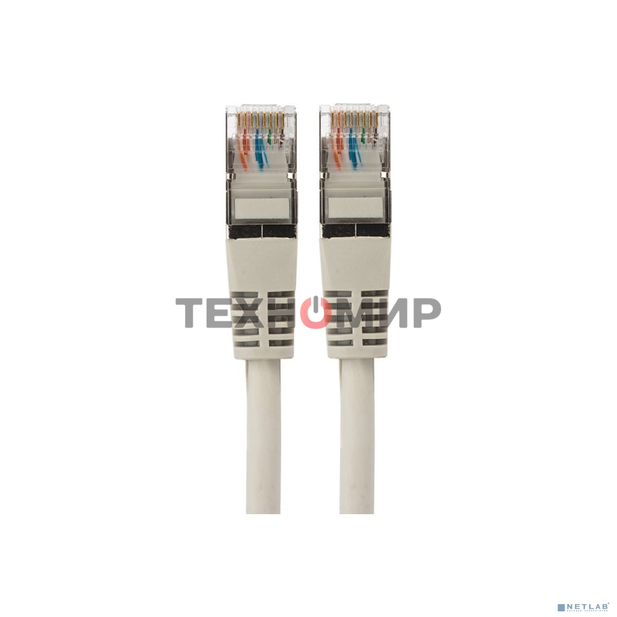 Пaтч-корд F/UTP, Rexant cat. 5e, RJ45-RJ45, экранированный, 24AWG, LSZH, серый, 2м