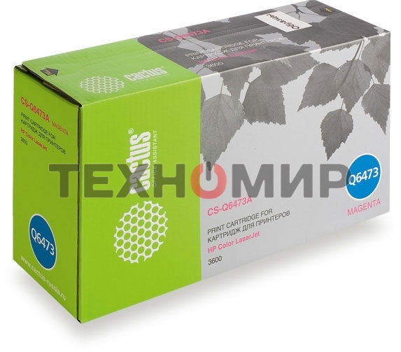 Картридж лазерный Cactus CS-Q6473A пурпурный (4000 стр.) для HP Color LaserJet 3600