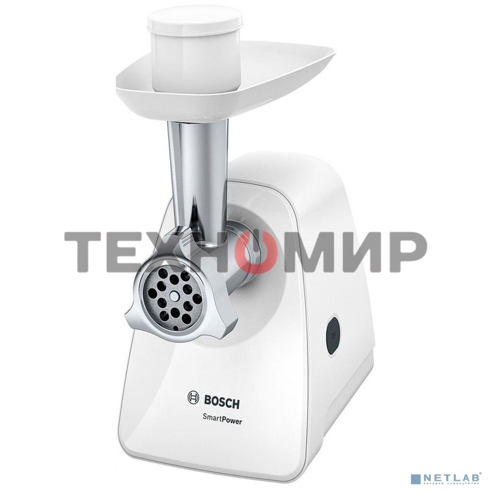 Мясорубка электрическая Bosch MFW2520W белый, 1500 Вт, 1.7 кг/мин, насадки - 4