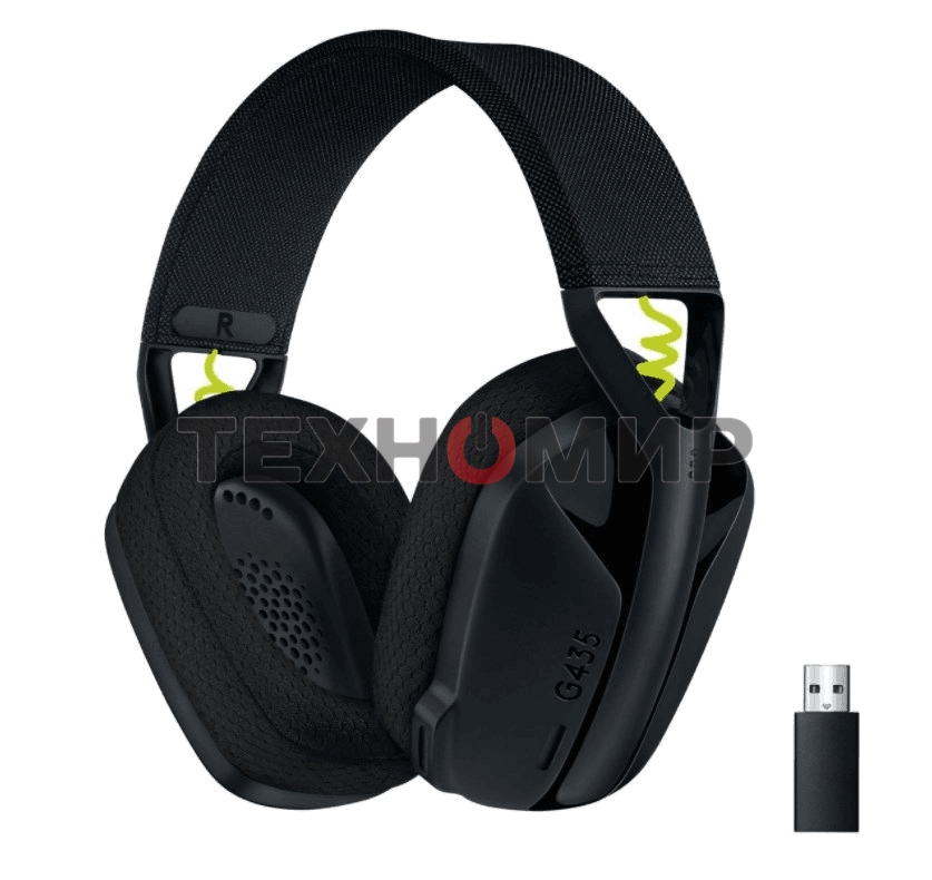 Гарнитура беспроводная Logitech Headset G435 LIGHTSPEED Wireless Gaming черный- Retail