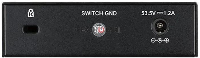 Коммутатор неуправляемый D-Link DGS-1005P/B3A с 5 портами 10/100/1000Base-T (4 порта PoE 802.3af/at, PoE-бюджет 60 Вт)