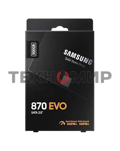 Накопитель SSD Samsung 870 EVO, 500Gb, SATA III, 2.5