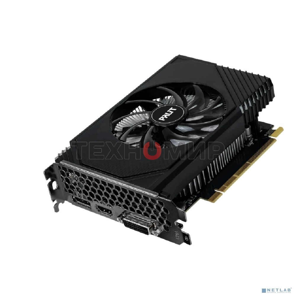 Видеокарта Palit RTX 3050 STORMX OC 6Gb NVIDIA GeForce RTX 3050 6Gb PCI-E 4.0 96bit GDDR6 1042/14000 DVIx1 HDMIx1 DPx1 HDCP Ret