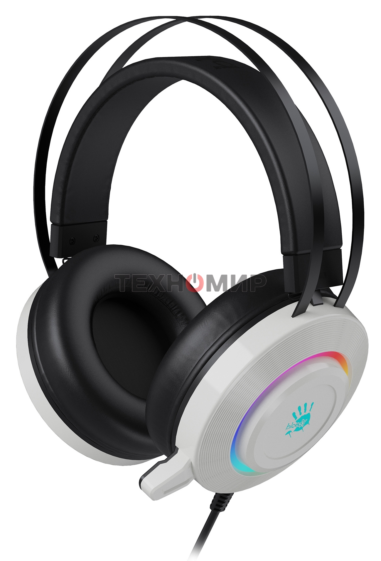 Гарнитура проводная с микрофоном A4Tech Bloody G521 белый 2.3м мониторные оголовье (G521 (WHITE))