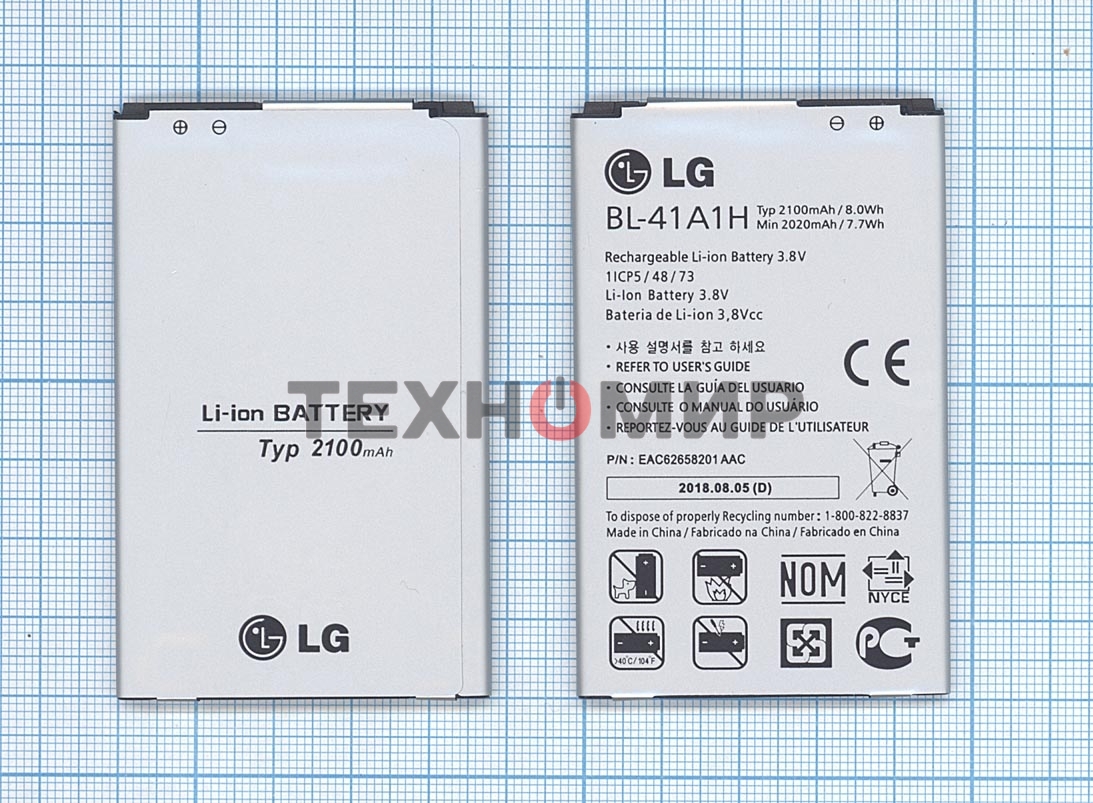 Аккумуляторная батарея BL-41A1H для LG Optimus F60 2100mAh 3,8V