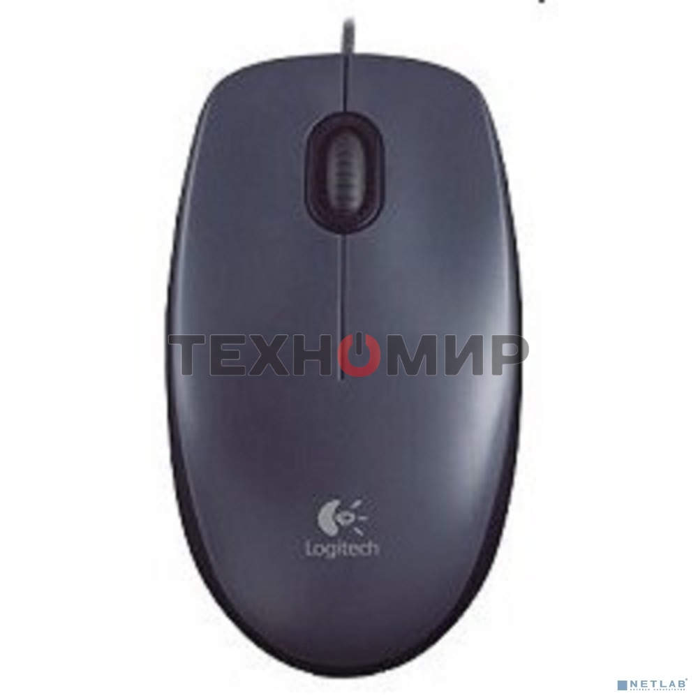 Мышь проводная Logitech M90 черный/серый, 1000 dpi, USB, кнопки - 3