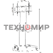 Стойка для телевизора Cactus CS-VM-ST04H черный 37