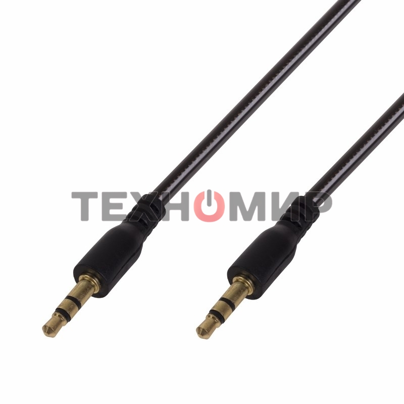 Аудиокабель AUX Rexant 3.5 мм гелевый 1 м черный