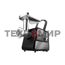 Мясорубка электрическая Centek CT-1623 серый, 2200 Вт, 2.2 кг/мин, реверс, защита от перегрузки, металлический лоток, насадки - 4