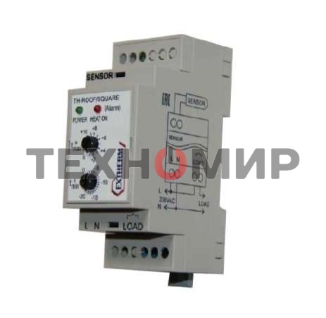 Термостат мех. для систем антиобледенения 16А на DIN-рейку EXTHERM Th-roof