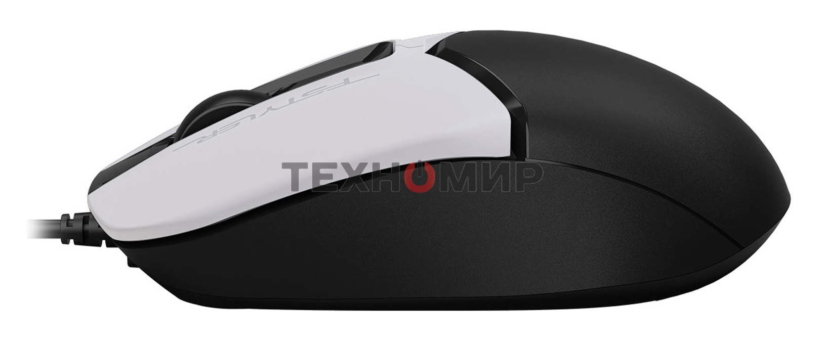 Мышь проводная A4Tech Fstyler FM12S белый/черный, 1200 dpi, USB, кнопки - 3