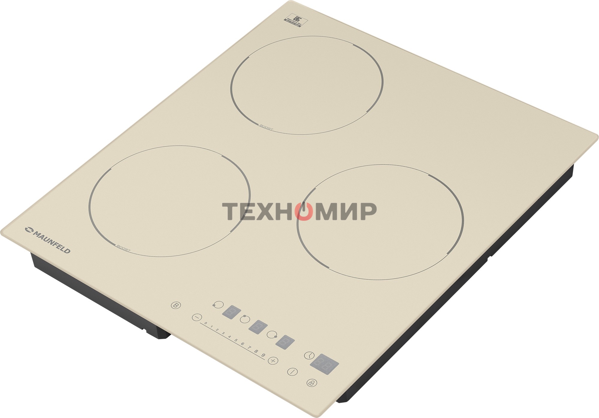 Индукционная варочная панель Maunfeld EVI.453-BG, конфорок: 3 шт., стеклокерамика, независимая, бежевый