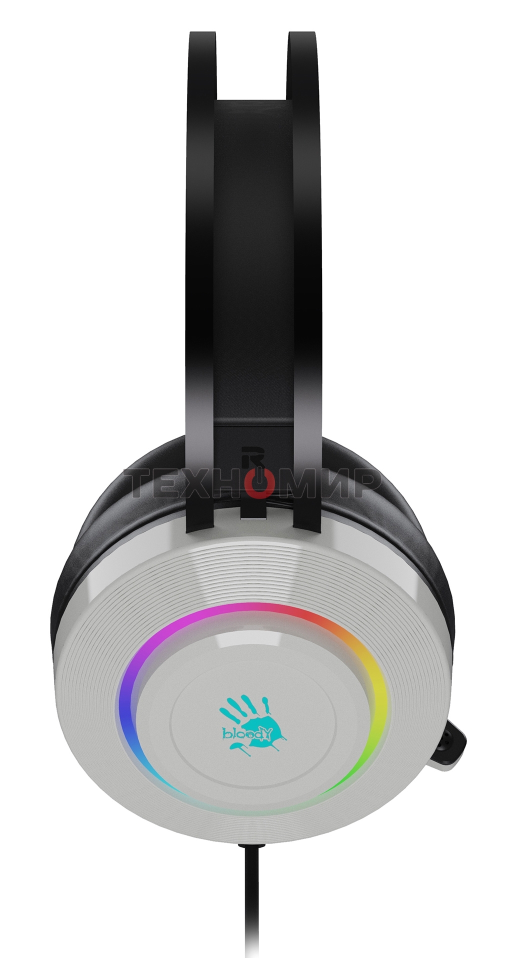 Гарнитура проводная с микрофоном A4Tech Bloody G521 белый 2.3м мониторные оголовье (G521 (WHITE))