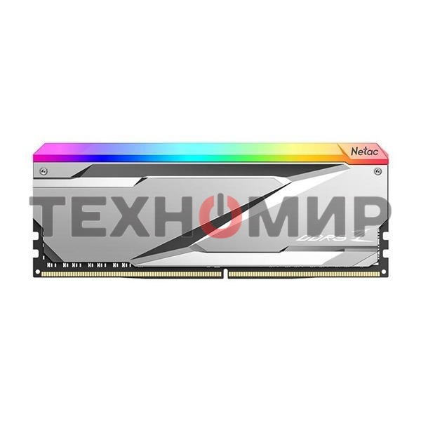 Оперативная память NETAC, DDR5, 32GB (2x16 GB), 7600 MHz, CL36, DIMM, ECC, радиатор, RGB, серебристый
