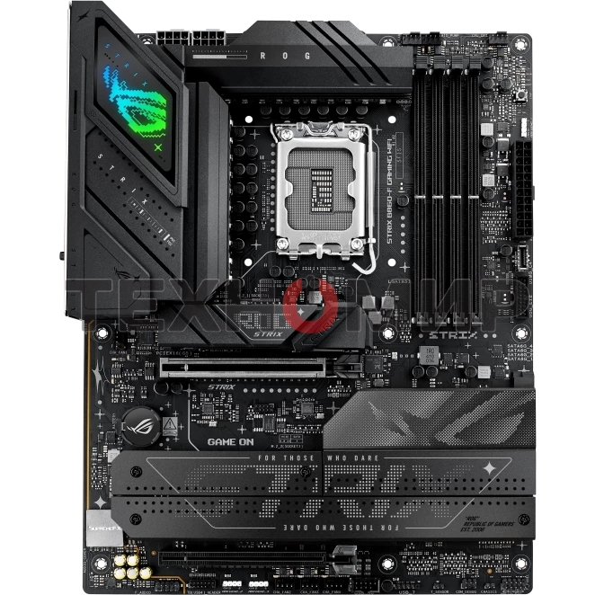 Материнская плата ASUS ROG STRIX B860-F GAMING WIFI, LGA 1851, Intel B860, 4xDDR5, 4xSATA, 4xM.2, 1xPCIe 5.0 x16, 1xPCIe 4.0 x16, 1xDP, 1xHDMI, 1x 2.5Gb LAN, 1xUSB 20Gbps, 1xUSB 10Gbps, 6xUSB-A 5Gbps, 2xUSB 2.0, 3x3.5 мм, 7.1, ATX