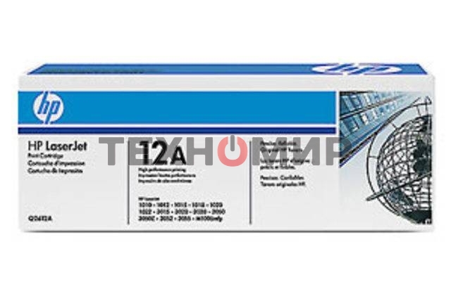 Картридж лазерный HP Q2612A черный для LaserJet 1010/1018/1020/1012/1015/3015/3020/3030 (2000 стр.)