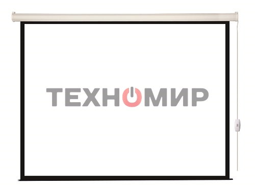 Экран с электроприводом Lumien Eco Control 187x280 см (раб. область 153х272 см) Matte White черная кайма по периметру 16:9