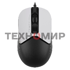 Мышь проводная A4Tech Fstyler FM12 белый/черный, 1200 dpi, USB, кнопки - 3