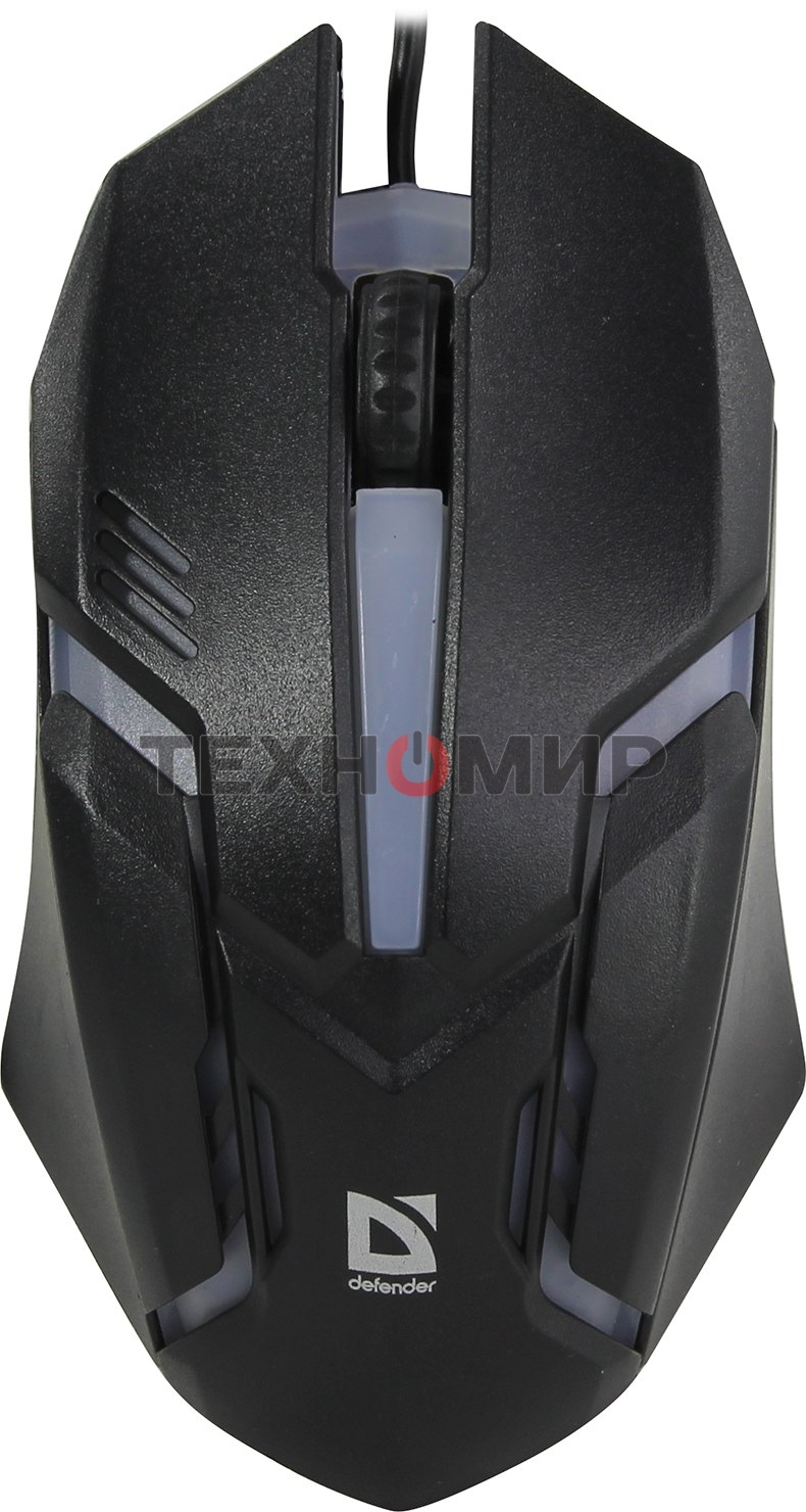 Мышь проводная Defender Hit MB-550 черный, 1600 dpi, USB, кнопки - 4