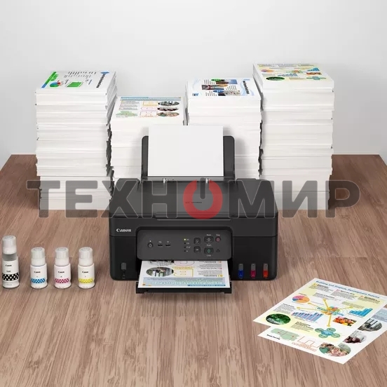 МФУ струйное Canon PIXMA G3430 (5989C009), A4, цветное, печ. 11 стр/мин. (ч/б) 6 стр/мин. (цвет), скан. до 3.16 стр/мин., 4800 x 1200 dpi (печать) 600x1200dpi (скан.), USB, Wi-Fi, Air Print, Mopria