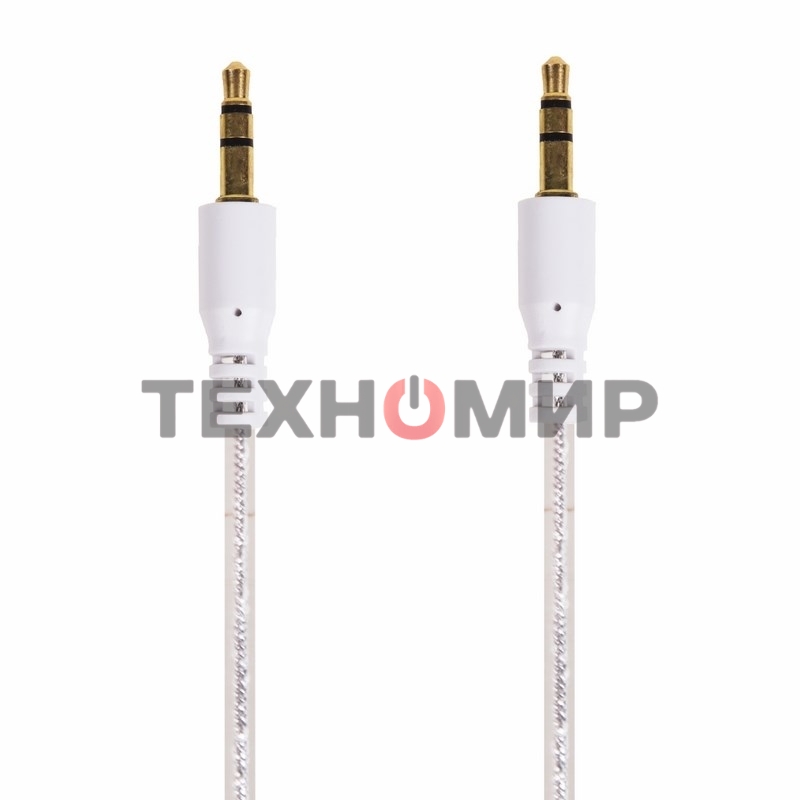 Аудиокабель AUX Rexant 3.5 мм гелевый 1 м белый