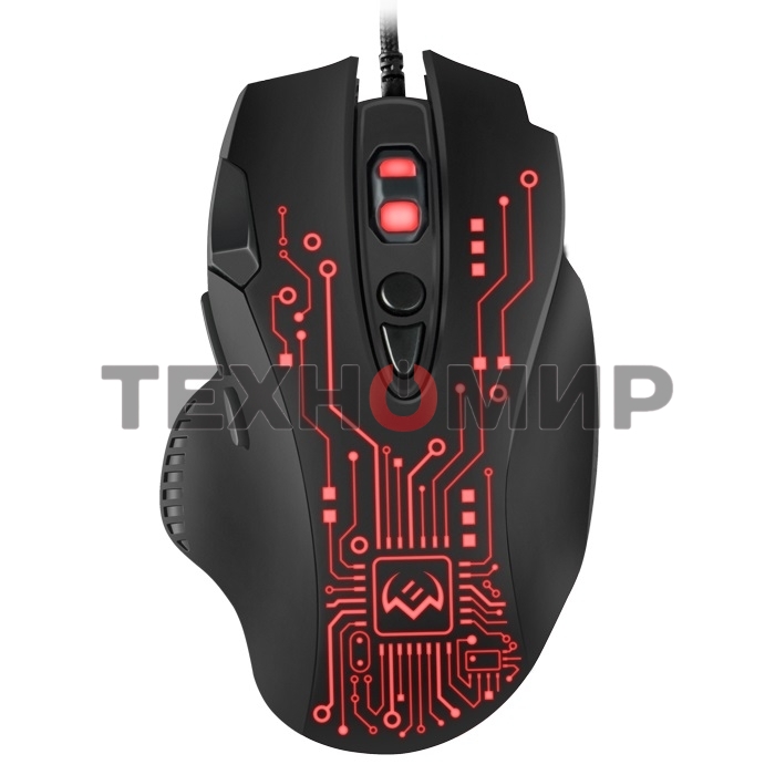 Мышь проводная SVEN RX-G715 черный, 3200 dpi, USB, кнопки - 8