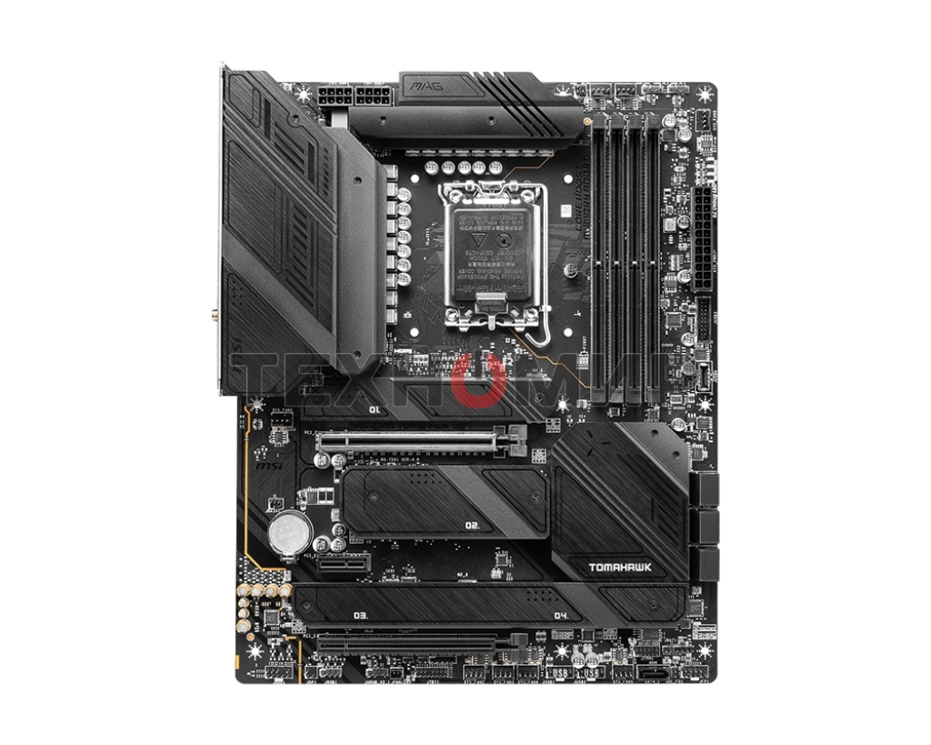 Материнская плата MSI MAG Z790 TOMAHAWK WIFI, LGA 1700, Intel Z790, 4xDDR5, 7xSATA, 4xM.2, 1xPCIe 4.0 x4, 1xPCIe 5.0 x16, 1xHDMI, 1xDP, 1x2.5Gb LAN, 4xUSB-A 3.2 Gen 1, 4xUSB-A 3.2 Gen 2, 1xUSB-C 3.2 Gen 2, 1xUSB-C 3.2 Gen 2x2, 5x3.5 мм, 7.1, Standard-ATX