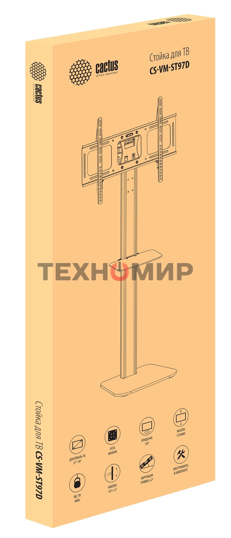 Стойка для телевизора Cactus CS-ST97-D черный 37