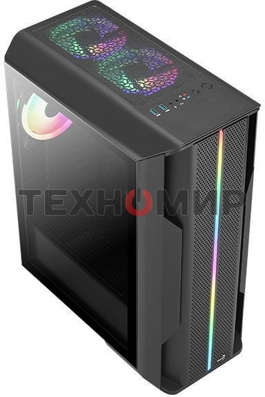 Компьютерный корпус Aerocool/Formula Splinter Duo-G-BK-v1 черный без БП mATX 2x120мм 2xUSB3.0 audio