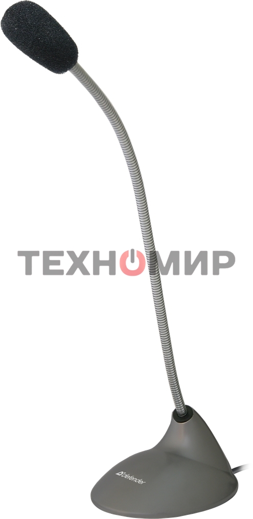 Микрофон компьютерный Defender MIC-111, серый, кабель 1,5 м